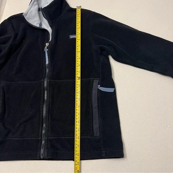 Patagonia Women Synchilla Fleece Jacket Black Small Full Zip Sweater Small Flaw - Picture 6 of 7